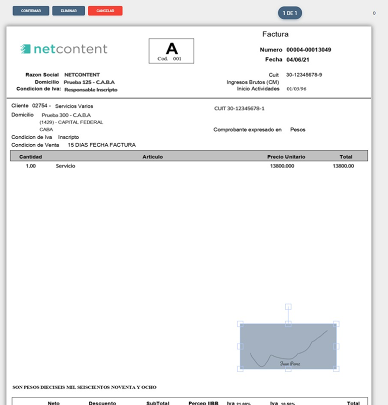 Documento con firma aplicada