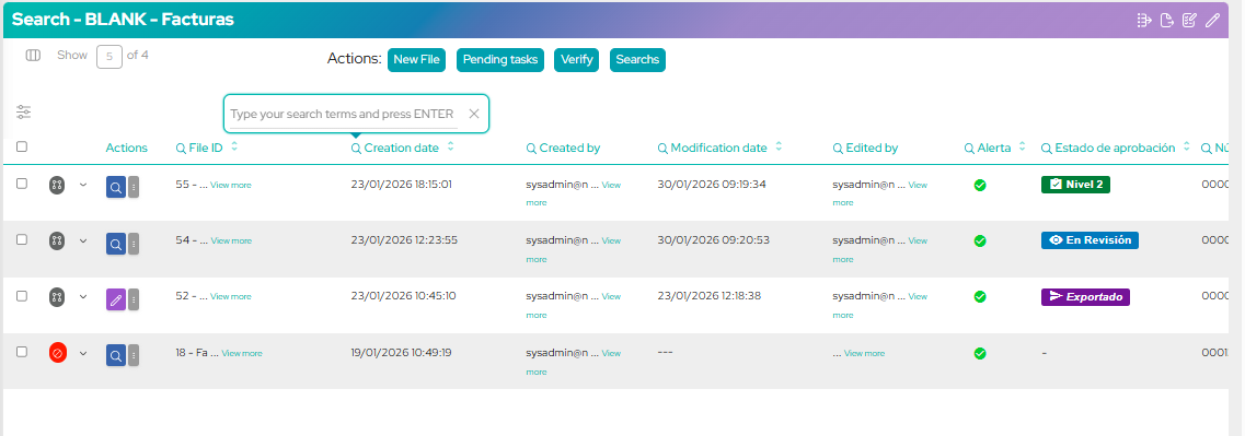 nueva busqueda en filtros Netcontent