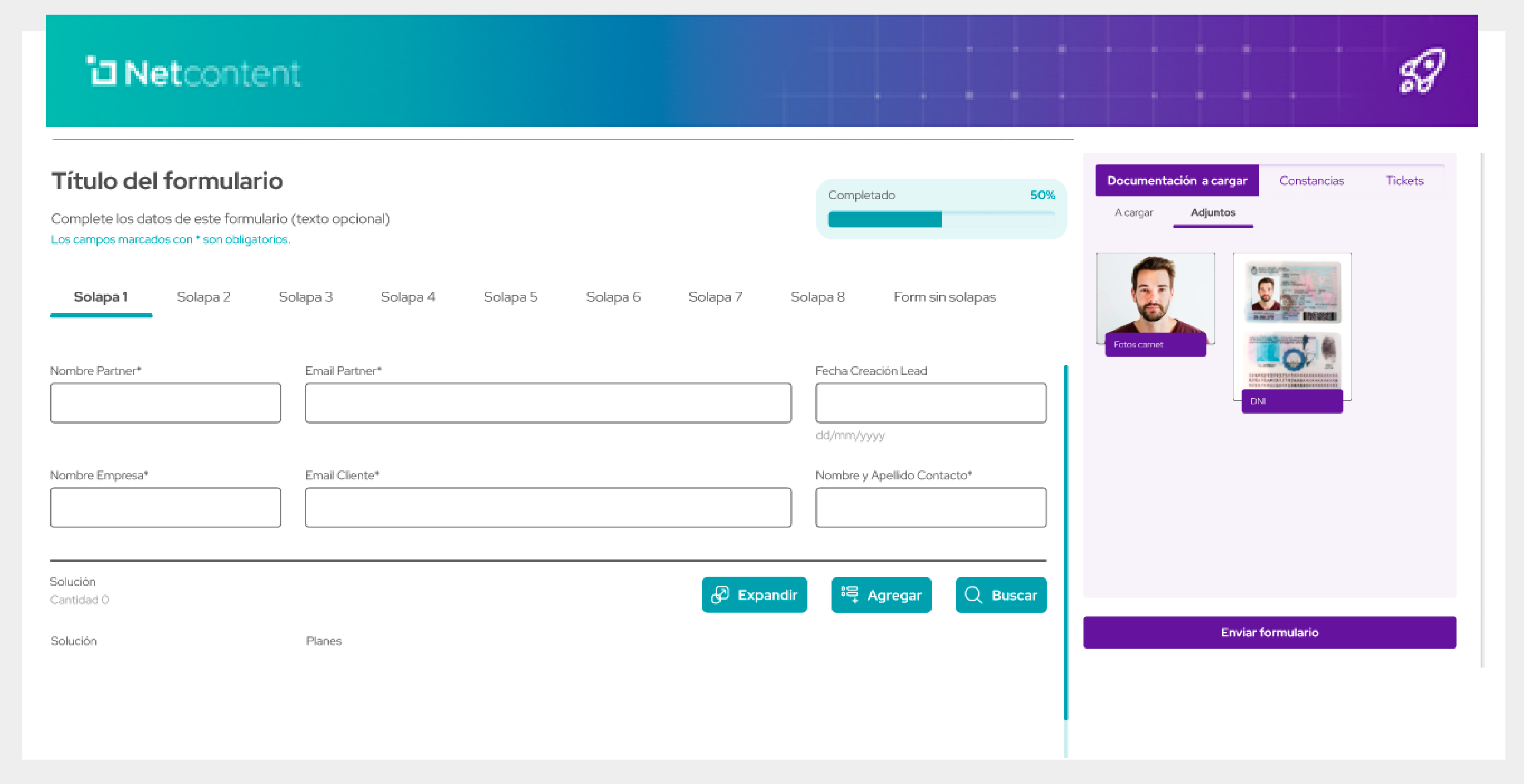 new ux forms Netcontent